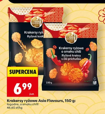 Krakersy ryżowe o smaku chilli Asia Flavours promocja w Biedronka