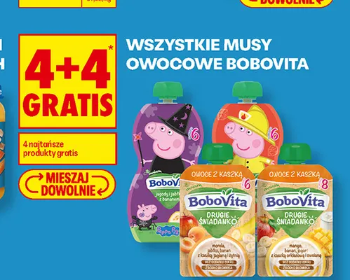 Musy owocowe BoboVita promocja w Biedronka