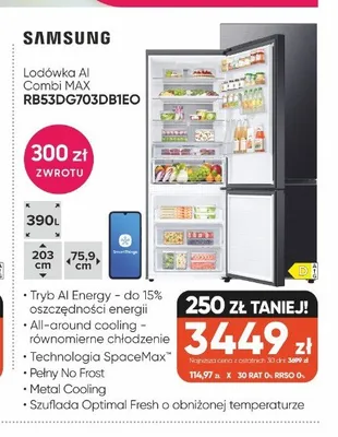 Lodówka AI Combi MAX Samsung promocja w Max Elektro