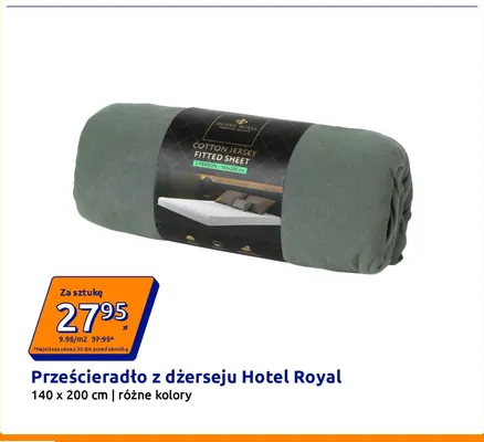 Prześcieradło z dżerseju Hotel Royal 140x200 cm promocja w Action