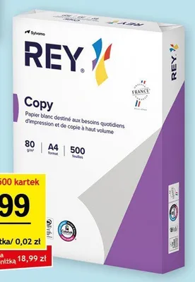 Papier ksero A4 REY Copy 500-pak promocja w Gram Market