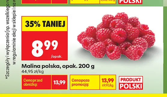 Malina polska promocja w Biedronka