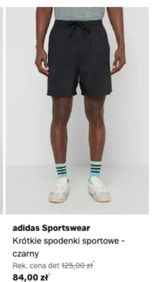 Krótkie spodenki sportowe Adidas Sportswear czarne promocja w Lounge by Zalando