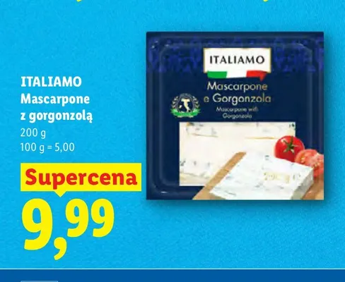 Ser Mascarpone z gorgonzolą Italiamo promocja w Lidl