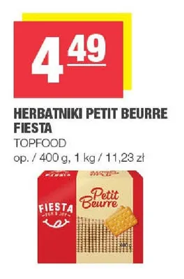 Herbatniki Petit Beurre Fiesta promocja w SPAR