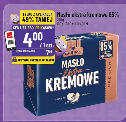 Masło ekstra kremowe 85% promocja w POLOmarket