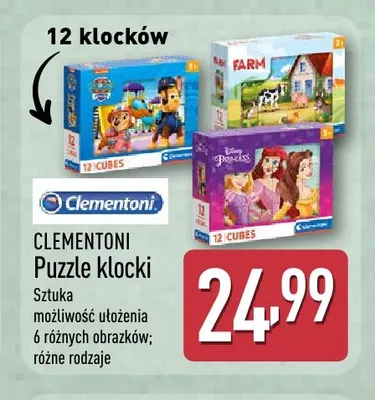 Puzzle klocki Clementoni promocja w Aldi