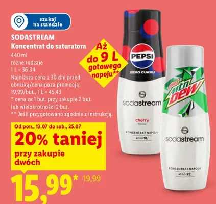Koncentrat do saturatora Pepsi Sodastream promocja w Lidl
