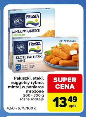 Mintaj w panierce mrożony Frosta promocja w Carrefour Express