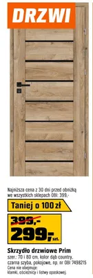 Skrzynia drzwiowa Prim szer. 70 i 80cm, kolor dąb country promocja w OBI