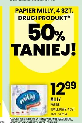 Papier toaletowy Milly promocja w Drogerie Natura
