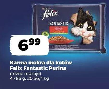 Karma mokra dla kotów Felix Fantastic Purina promocja w Netto