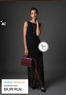 Sukienka maxi promocja w Sinsay