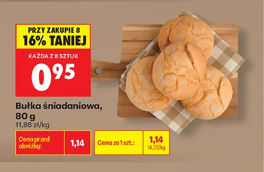 Bułka śniadaniowa promocja w Biedronka