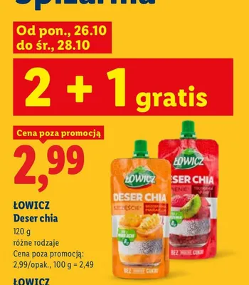 Deser chia Łowicz promocja w Lidl