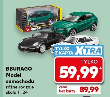 Model samochodu BBURAGO skala 1:24 promocja w Kaufland