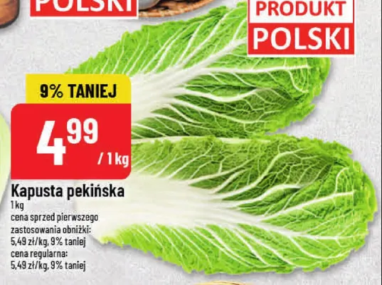 Kapusta pekińska promocja w POLOmarket