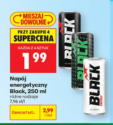 Napój energetyczny Black promocja w Biedronka