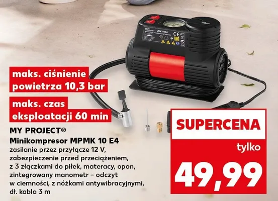 Minikompresor My Project MPMK 10 E4 promocja w Kaufland