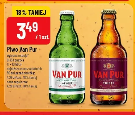 Piwo Van Pur promocja w POLOmarket