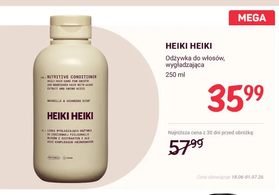 Odżywka do włosów wygładzająca Heiki Heiki promocja w Rossmann