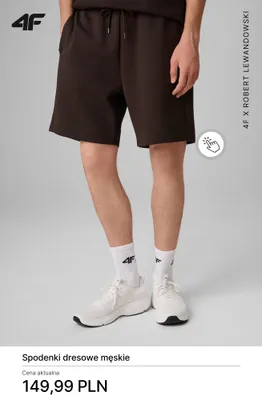 Spodenki dresowe męskie 4F x Robert Lewandowski promocja w 4F