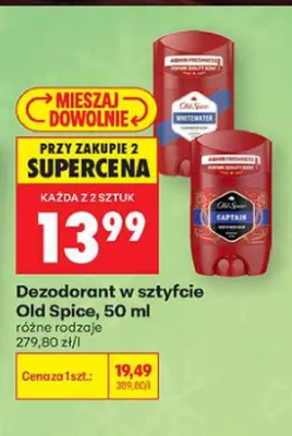Dezodorant w sztyfcie Old Spice Whitewater promocja w Biedronka