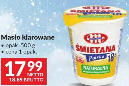 Śmietana Polska 18% promocja w Makro