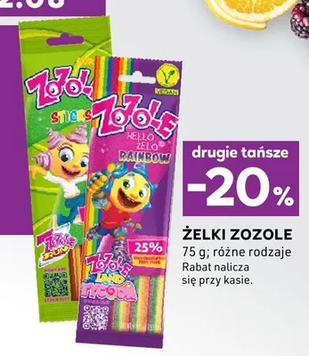 Żelki Zozole Sticks promocja w Stokrotka