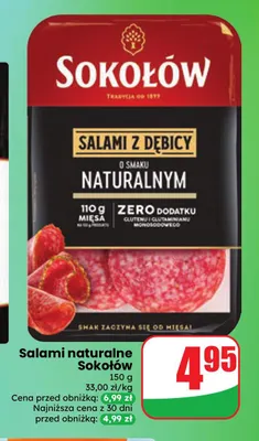 Salami naturalne Sokołów promocja w Dino