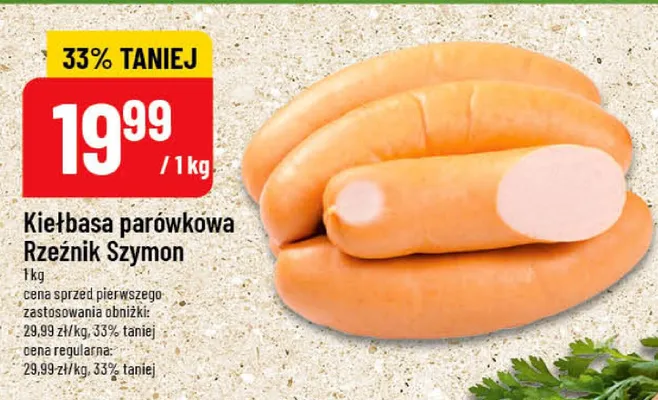 Kiełbasa parówkowa Rzeźnik Szymon promocja w POLOmarket