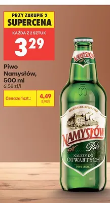 Piwo Namysłów Pils promocja w Biedronka