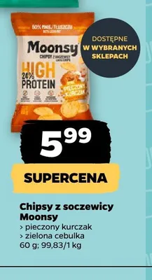Chipsy z soczewicy pieczony kurczak Moonsy promocja w Netto