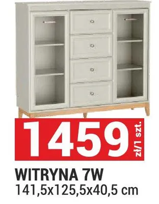 Witryna 7W Windsor kolor kaszmir/dąb naturalny 141,5x125,5x40,5cm promocja w Merkury Market