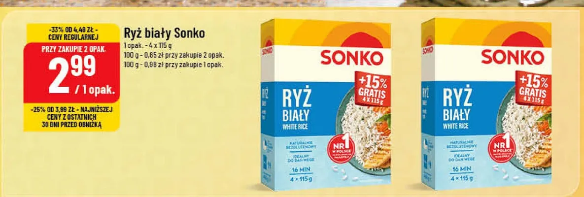 Ryż biały Sonko promocja w POLOmarket