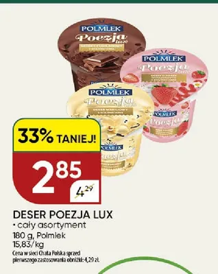Deser Poezja Lux Polmlek promocja w Chata Polska