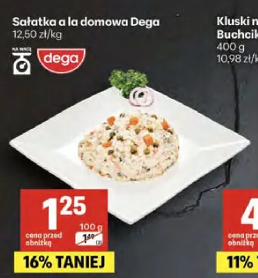 Sałatka a la domowa Dega promocja w Delikatesy Centrum