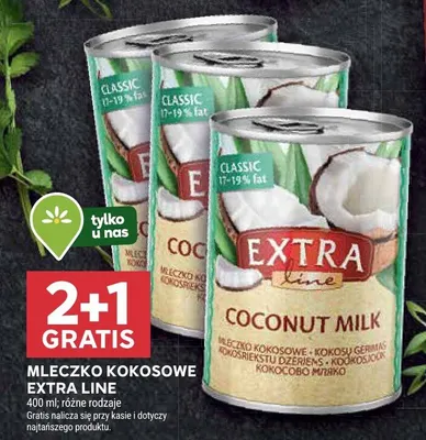 Mleczko kokosowe Extra Line promocja w Stokrotka