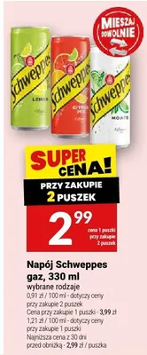 Napój Schweppes gaz promocja w Twój Market