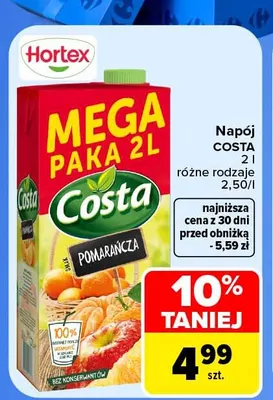 Napój Costa promocja w Carrefour