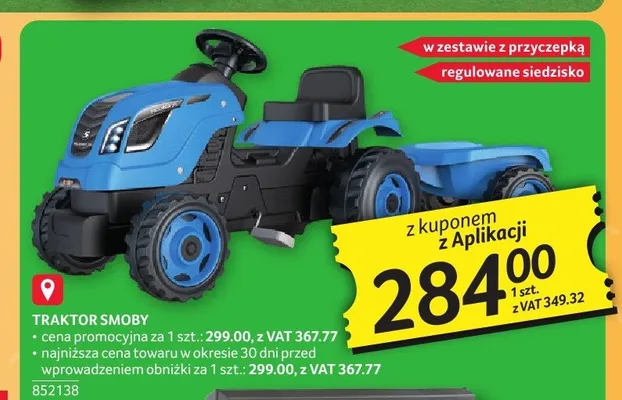 Traktor Smoby promocja w Selgros