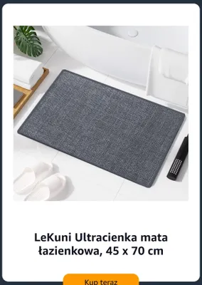 Mata łazienkowa LeKuni Ultracienka 45x70 cm promocja w Amazon
