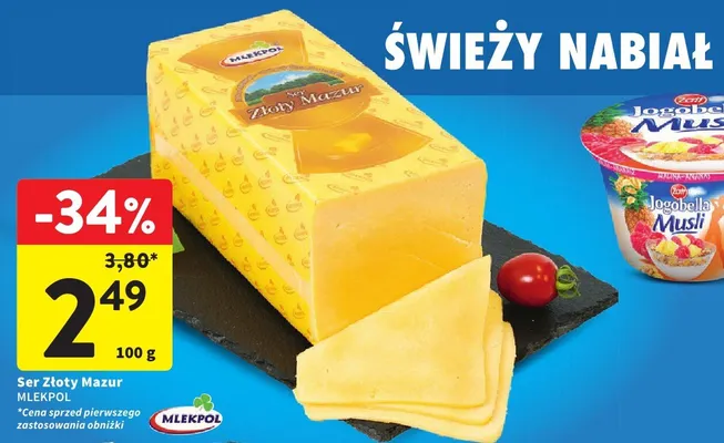Ser Złoty Mazur Mlekpol promocja w Intermarche