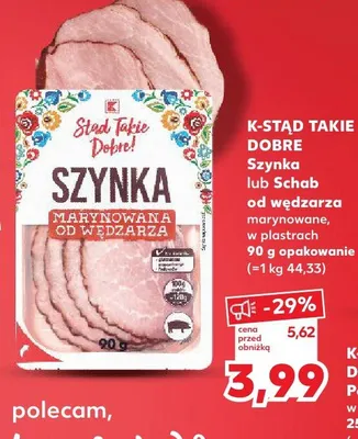 Szynka lub Schab od wędzarza marynowana w plastrach promocja w Kaufland