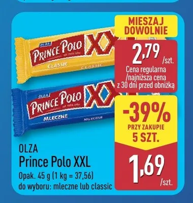 Wafel Prince Polo XXL Classic promocja w Aldi