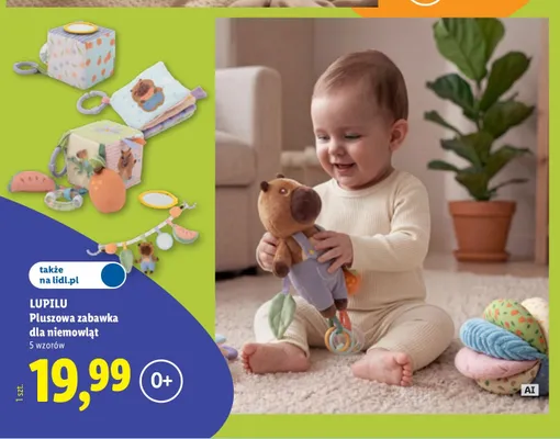 Pluszowa zabawka dla niemowląt Lupilu promocja w Lidl