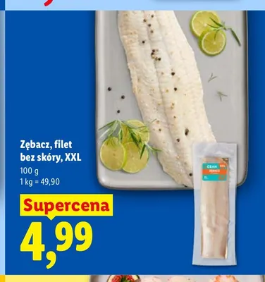 Zębacz filet bez skóry XXL promocja w Lidl