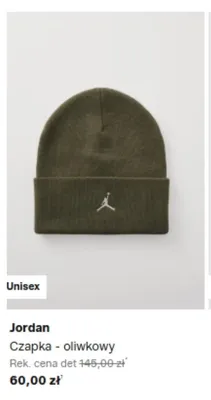 Czapka Jordan oliwkowy promocja w Lounge by Zalando