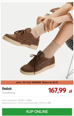 Sneakersy Reebok promocja w eobuwie.pl