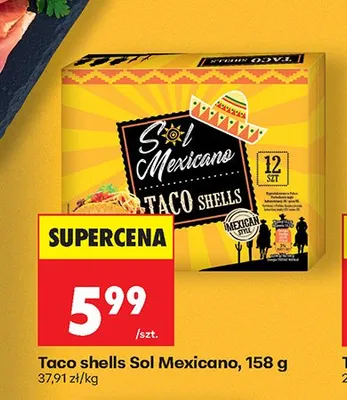 Taco shells Sol Mexicano promocja w Biedronka